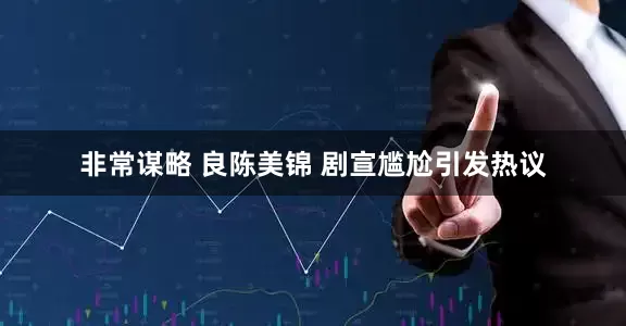 非常谋略 良陈美锦 剧宣尴尬引发热议